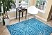 Feraghan/New City New Floral City Contemporary Modern Area Rug, 2' x 3', Light Blue/White