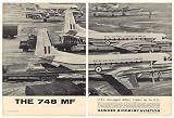 1963 Royal Air Force Hawker Siddeley 748 MF Aircraft Print Ad (41986)