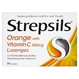 Strepsils Orange with Vitamin C 100mg 36 Lozenges