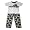 B.T. Kids - Boys 2-Piece Short Sleeved Pajama Set, Black, White - Skeleton and Skull Graphic (Size 6)