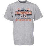 Syracuse Orange 2008 NCAA National Lacrosse Champions 10 Time Champs Ash T-shirt