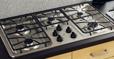 GE : JGP630SEKSS 36 Built-In Gas Cooktop with 5 Sealed Burners - Stainless Steel