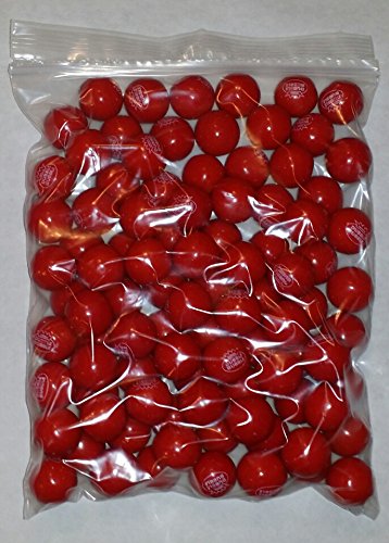 Dubble Bubble Very Cherry 24mm Gumballs 1 Inch, 2 Pounds Approximately 100 Gum Balls. Includes a Free 4oz Sample Bag of Amish Country Popcorn