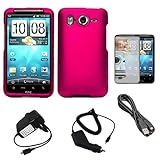 Pink Durable Protective Rubberized Crystal Hard Case Cover for AT&T Wireles ....