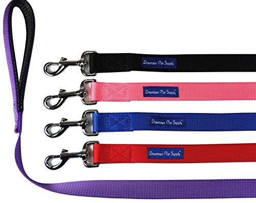 Strong Durable Dog Leash Lead - Black 4' Foot (L) x 3/4
