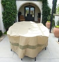 Big Sale Oval Patio Set Cover 130"Lx86"W Fits Rectangular or Oval Table Set with chair in the end, Center hole for Umbrella