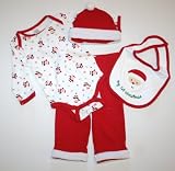 Babygear Unisex Baby 'My 1st Christmas' 4 Piece Set, Santa - Size: 3-6 Months
