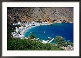 Coastal Village at Base of Lefki Ori (White Mountains), Loutro, Crete, Greece Lonely Planet Collection Framed Photographic Poster Print by Diana Mayfield, 35x25