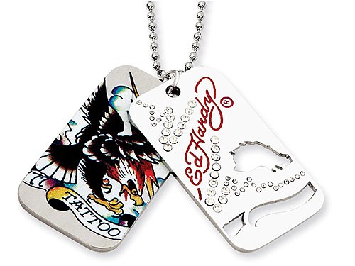 dog tags tattoo around neck. dog tag necklace tattoo. Product Type Name: FINENECKLACEBRACELETANKLET;