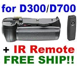51HzweFsLHL. SL160  High Quality Vertical Battery Grip With ir Remote for Nikon D300 D700 SLR