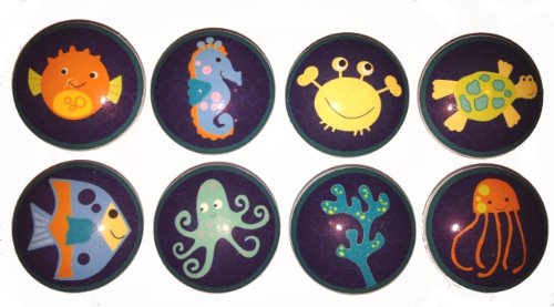 Set of 8 Bubbles and Squirts Dresser Drawer Knobs