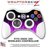 Fire Purple Skin by WraptorSkinz TM fits XBOX 360 Wireless Controller (CONTROLLER NOT INCLUDED)