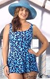 Indigo Bay Blueprint Swimdress Swimsuit - Plus Size Swimwear Plus Size Swimsuit