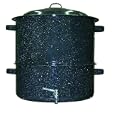 Graniteware 3-Piece 19-Quart Clam and Lobster Steamer with Faucet Set