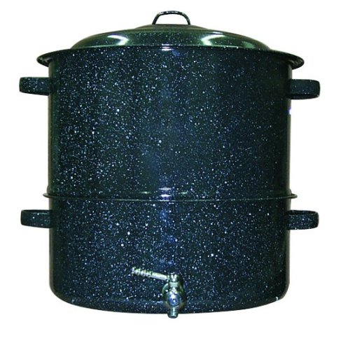 Graniteware 3-Piece 19-Quart Clam and Lobster Steamer with Faucet Set