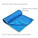 MANSOV Non Slip Yoga Mat Towel for Hot Yoga,Fitness, Exercise and Pilates -Super-Absorbent-Multi-Purpose-Carry Mesh Bag-Plum Point Design, Blue