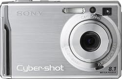 Sony Cybershot DSCW90 8MP Digital Camera with 3x Optical Zoom and Super Steady Shot Silver