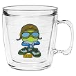 Ace 12 oz Insulated Coffee Mug, Clear (Licensed Be the Ball design)