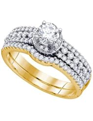 0.80CT DIAMOND 0.25CT ROUND CENTER BRIDAL SET