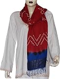 Wool Scarf Tie Dye Print Womens Trendy Accessory India 24 x 70 (tdstl001)