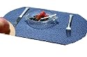 StayPut non-slip Placemats & Coasters (Set of 6; Electric Blue) - ideal for home, boat, caravan or nursery