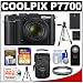 Nikon COOLPIX P7700 Digital Camera (Black) with 32GB Card + Case + Battery + Filter + Tripod + Remote + Accessory Kit