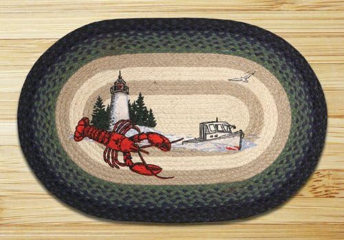 Capitol Importing 65-354SL Seaside Lighthouse - 20 in. x 30 in. Oval Patch