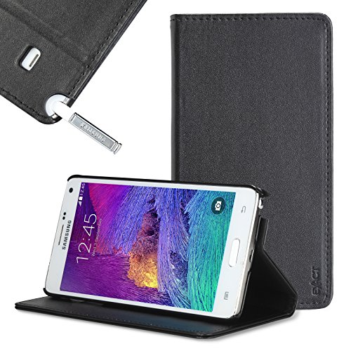 Samsung Galaxy Note 4 Case - Exact Samsung Galaxy Note 4 Case [BillFOLD Series] - PU Leather Wallet Flip Cover Case for Samsung Galaxy Note 4 (SM-N910S / SM-N910C) Black