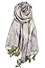 Achillea Womenâ€™s Paisley Pattern Sparkling Metallic Pashmina Shawl Wrap Scarf Stole (Violet)