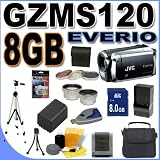 JVC Everio GZ-MS120B - Camcorder - widescreen - 800 Kpix - optical zoom: 35 x - supported memory: SD, SDHC - flash card - onyx black