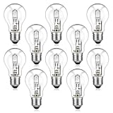 10er Pack E27 Hochvolt-Halogenlampe in Glühlampenform von parlat (230 Volt AC, 42 Watt, klar, Halogen-Leuchtmittel, Bulb, Globe-Form, 230V, Haushaltspackung, 42W)