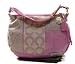 COACH ALI SIGNATURE PIECED HOBO LILAC PURSE # 13643