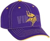 NFL Boy's End Zone Youth Structured Adjustable Hat - NE08B (Minnesota Vikings, Youth 4-7)