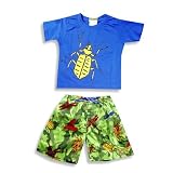 Plaid Fish - Toddler Boys 2 Piece Swim Set, Blue, Green
