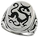 Surgical Steel 7/8" ( 23 mm ) Dragon Ring