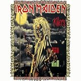 Iron Maiden - Woven Throw Blankets