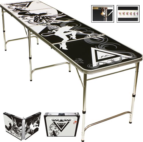Sexy Beer Pong Table 8 FEET Portable w/ Bottle Opener + 6 Pong Balls