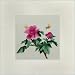 Susho, King Silk Art Handmade Silk Embroidery - Chinese Flower in Bloom - White Mat Unframed Regular Size 16020W