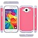 Core Prime Case, LK [Shock Absorption] Hybrid Dual Layer Armor Defender Protective Case Cover for Samsung Galaxy Core Prime (Rose Pink)