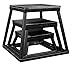 Plyometric Platform Box Set- 6″, 12″, 18″ Black