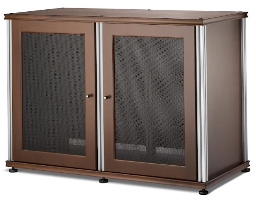 Salamander Synergy 323 Four-Shelved A/V Cabinet (Walnut/Silver) On Sale