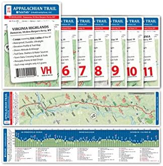 Appalachian Trail Pocket Profile Map Virginia Highlands - Damascus, VA - Harpers Ferry, WV.