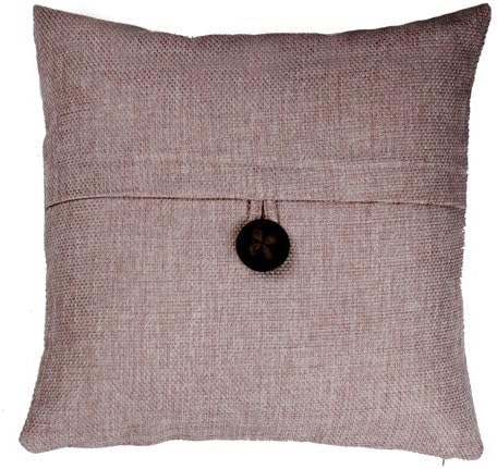 Loft Collection Bold Button Decorative Pillow Replacement Cover, Khaki by Loft Collection