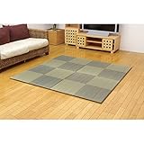 純国産（日本製） ユニット畳 『シンプルノア』 ブルー 82×82×1.7cm（4枚1セット） 軽量タイプ