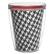 Hounds Tooth 16 oz Insulated Beverage Tumbler, Clear