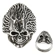 316L CASTING STAINLESS STEEL SKULL RING WIDTH: 30mm