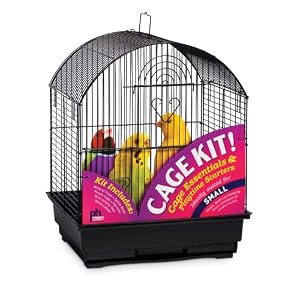 Prevue Hendryx 91101 Round Roof Bird Cage Kit, Black