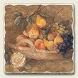Tumbled tile trivet ~ Bountiful Fruit ~ 7.5 inch square ~ code 254