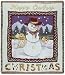 Happy Cowboy Snowman Christmas Holiday Tapestry Blanket Throw