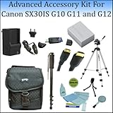 Advanced Accessory Kit For The Canon SX30IS, G10 G11 and G12 Digital Camera ....